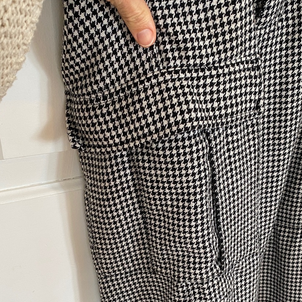 Stussy Black and White houndstooth Checkered Cargo Pants Barrel skater street - Picture 6 of 16